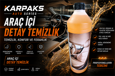 KARPAKS Auto Series Araç İçi Detay Temizleyici 1 LT | Koltuk Döşeme Plastik Temizleyici