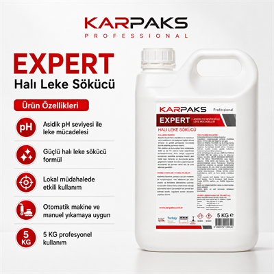 Karpaks Expert Profesyonel Halı Leke Sökücü 5 KG – Güçlü Lokal Leke Temizleyici