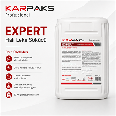 Karpaks Expert Profesyonel Halı Leke Sökücü 20 KG – Güçlü Lokal Leke Çıkarıcı