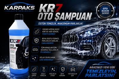 KARPAKS KR7 Oto Şampuan 1 LT | Yoğun Köpüklü Araç Yıkama Şampuanı