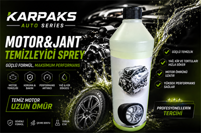 KARPAKS Motor Temizleyici 1 LT | Yağ ve Kir Sökücü Profesyonel Motor Bakım Ürünü