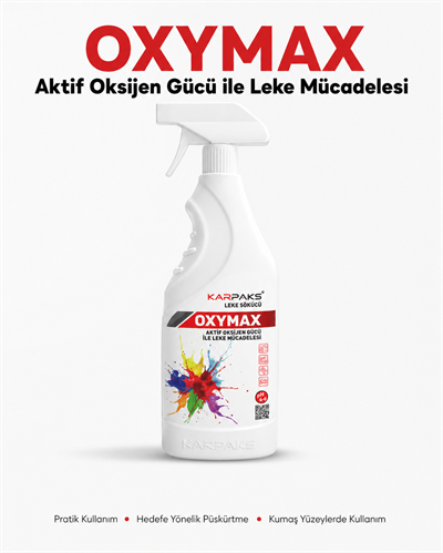 Karpaks Oxymax Leke Sökücü Sprey 750 ml Aktif Oksijen Gücü Halı Koltuk Kumaş Araç İçi Döşeme Temizleyici