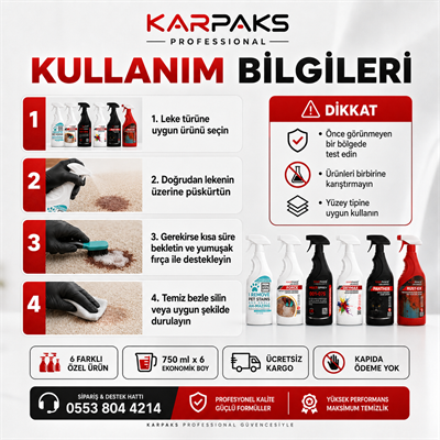 Karpaks Professional 6lı Leke Sökücü Fırsat Paketi