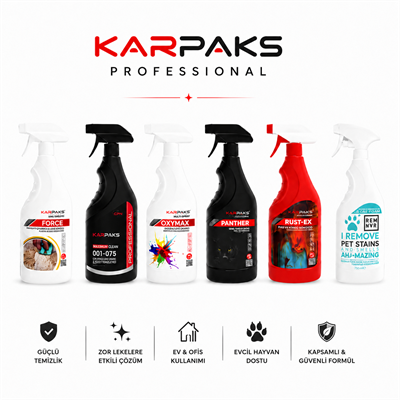 Karpaks Profesyonel Leke Sökücü Paketi - Multi Sprey - Force - Rust-Ex - Oxymax - Panther - Remuvr