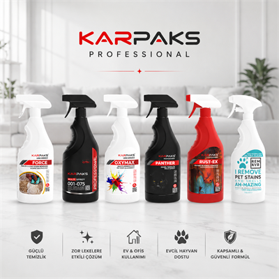 Karpaks Profesyonel Leke Sökücü Paketi - Multi Sprey - Force - Rust-Ex - Oxymax - Panther - Remuvr