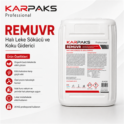 Karpaks Remuvr Enzimli Halı Leke Sökücü ve Koku Giderici 20 KG – Organik Lekeler İçin