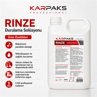 Karpaks Rinze Profesyonel Durulama Solüsyonu 5 KG – Nötralizasyon ve Parlaklık Desteği