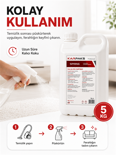 Karpaks Spring Halı ve Oda Parfümü 5 Kg