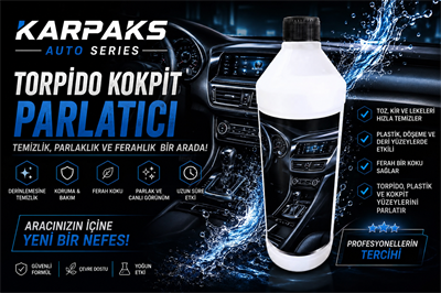 KARPAKS Torpido Kokpit Parlatıcı 1 LT | Araç İçi Plastik Yenileyici ve Parlatıcı