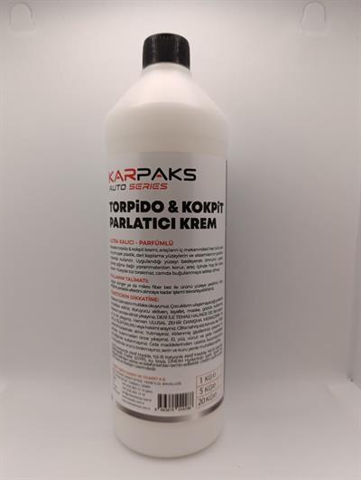 KARPAKS Torpido & Kokpit Parlatıcı Krem 1 LT | Araç İçi Plastik Yenileyici