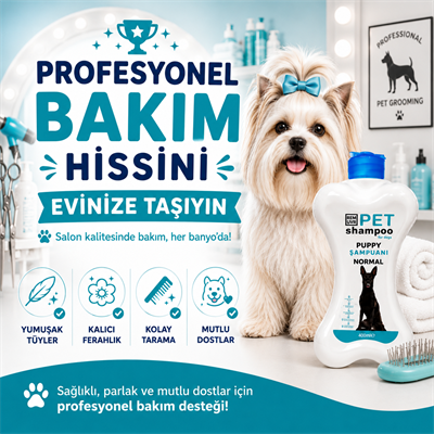 Köpek Şampuanı Normal 400 ml | Hassas Ciltlere Uygun Günlük Köpek Bakım Şampuanı