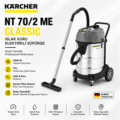 NT 70/2 Me Classic Islak Kuru Elektrikli Süpürge