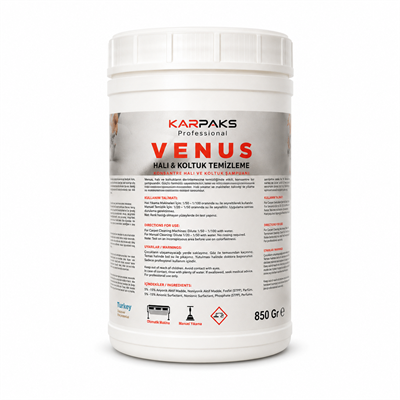 Professional Venüs Halı ve Koltuk Şampuanı 850 Gr | Ultra Konsantre | Kalıcı Ferahlık | Tüm Makinelerle Uyumlu