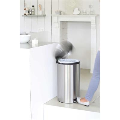 001-01-Fpp Matt Steel Pedallı Çöp Kutusu 2X20L