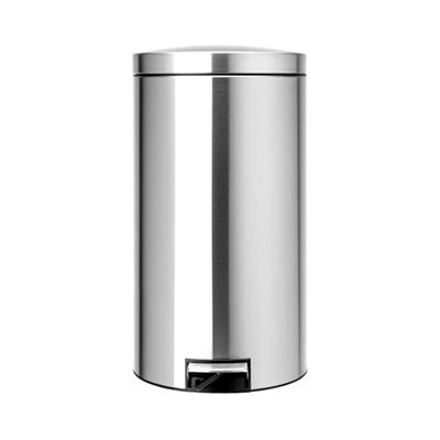 001-01-Fpp Matt Steel Pedallı Çöp Kutusu 2X20L