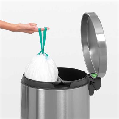 001-01-Fpp Matt Steel Pedallı Çöp Kutusu 2X20L