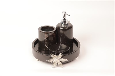 2İn Apolet 4 Lü Set Siyah-Gümüş