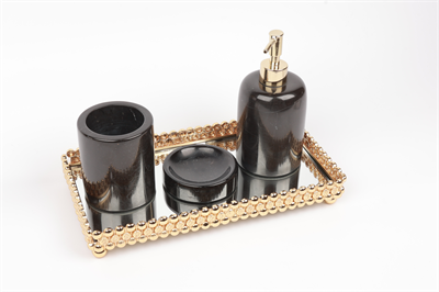 2İn Gilded 4Lü Set Siyah-Gold