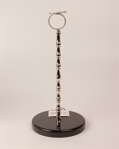 2İn Halatlı Kağıt Havluluk Siyah-Gümüş