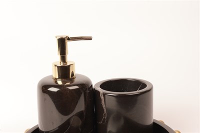 2İn Kabaralı 4 Lü Set Siyah-Gold