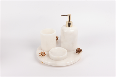 2in Lotus 4 Lü Set Beyaz-gold
