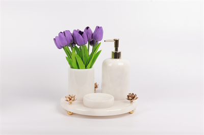 2in Lotus 4 Lü Set Beyaz-gold