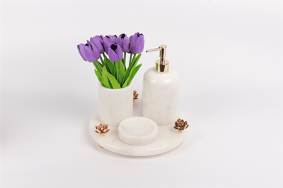 2in Lotus 4 Lü Set Beyaz-gold