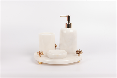 2in Lotus 4 Lü Set Beyaz-gold