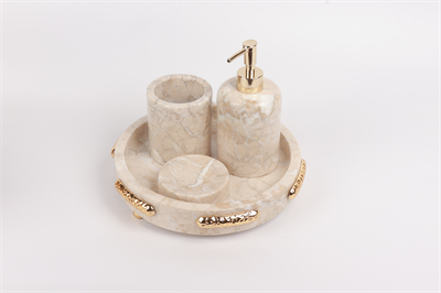 2in Moon 4lü Set Bej-gold