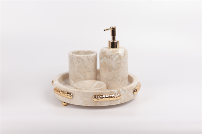 2in Moon 4lü Set Bej-gold