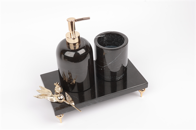 2in Narlı 3 Lü Set Siyah-gold