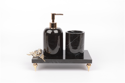 2in Narlı 3 Lü Set Siyah-gold