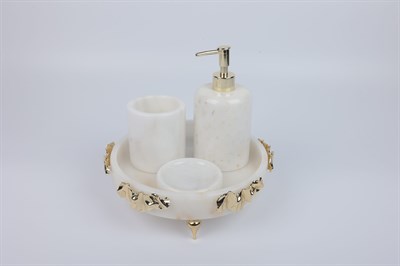 2in Ribbon 4lü Set Beyaz Gold