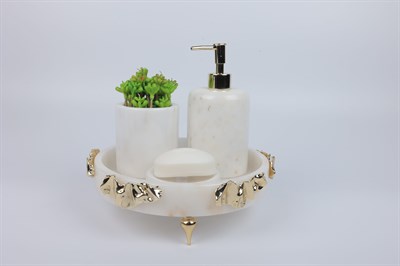 2in Ribbon 4lü Set Beyaz Gold