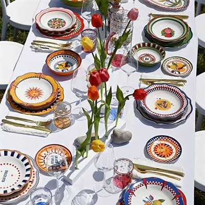 Bacı Milano Dolce Vita 6lı Amhora Pasta Tabağı 21 Cm Porselen