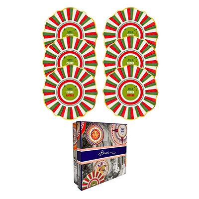 Bacı Milano Dolce Vita 6lı Amore Pasta Tabağı 21 Cm Porselen