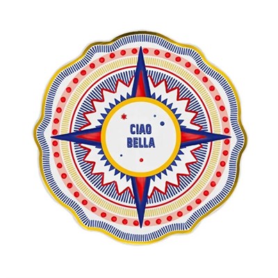 Bacı Milano Dolce Vita 6lı Ciao Bella Servis Tabağı 27 Cm Porselen