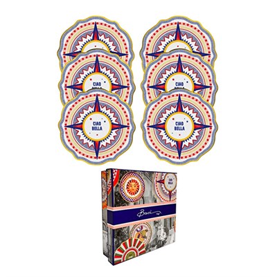 Bacı Milano Dolce Vita 6lı Ciao Bella Servis Tabağı 27 Cm Porselen