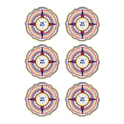 Bacı Milano Dolce Vita 6lı Ciao Bella Servis Tabağı 27 Cm Porselen