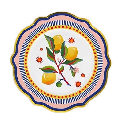 Bacı Milano Dolce Vita 6lı Limon Servis Tabağı 27 Cm Porselen