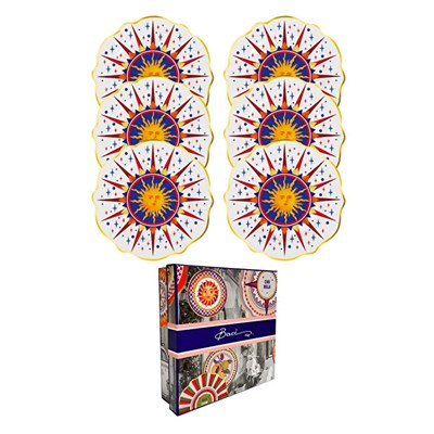 Bacı Milano Dolce Vita 6lı Sun Pasta Tabağı 21 Cm Porselen
