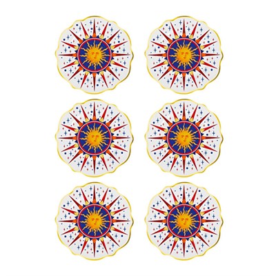 Bacı Milano Dolce Vita 6lı Sun Pasta Tabağı 21 Cm Porselen