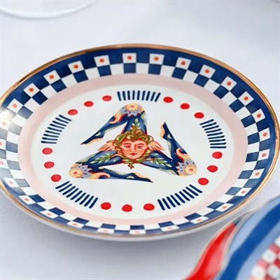 Bacı Milano Dolce Vita 6lı Trinacria Ekmek Tabağı 16 Cm Porselen