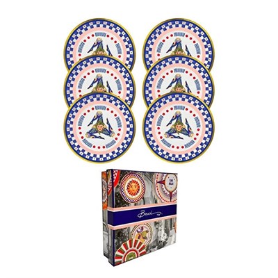 Bacı Milano Dolce Vita 6lı Trinacria Ekmek Tabağı 16 Cm Porselen