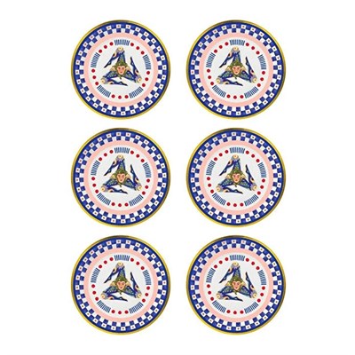 Bacı Milano Dolce Vita 6lı Trinacria Ekmek Tabağı 16 Cm Porselen