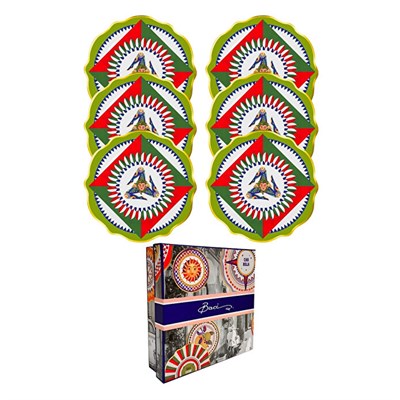 Bacı Milano Dolce Vita 6lı Trinacria Pasta Tabağı 21 Cm Porselen