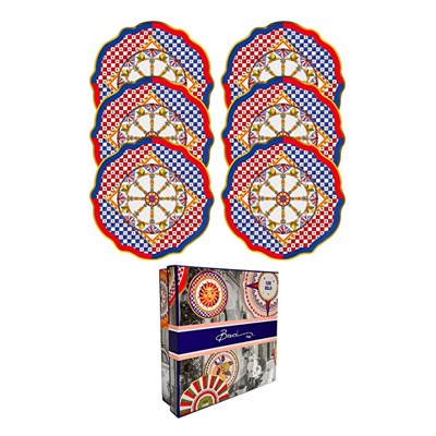 Bacı Milano Dolce Vita 6lı Wheel Servis Tabağı 27 Cm Porselen