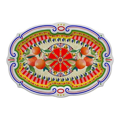Bacı Milano Dolce Vita Oval Servis Tabağı / Tepsi 50 Cm, Melamin