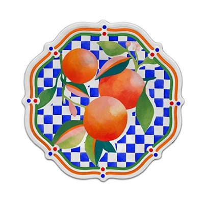 Bacı Milano Dolce Vita Portakal 6lı Pasta Tabağı 22 Cm Melamin