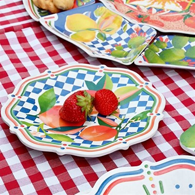 Bacı Milano Dolce Vita Portakal 6lı Pasta Tabağı 22 Cm Melamin